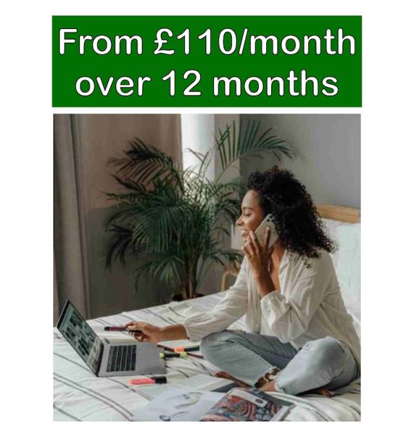From £104/month over 12 months