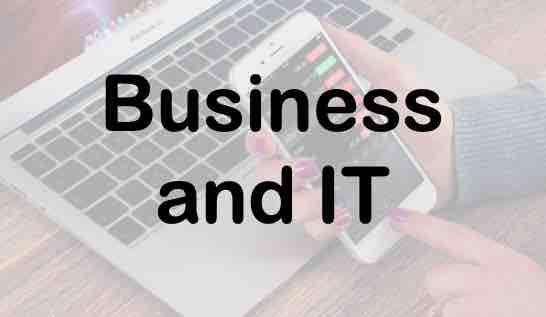 Business and IT laptop and phone